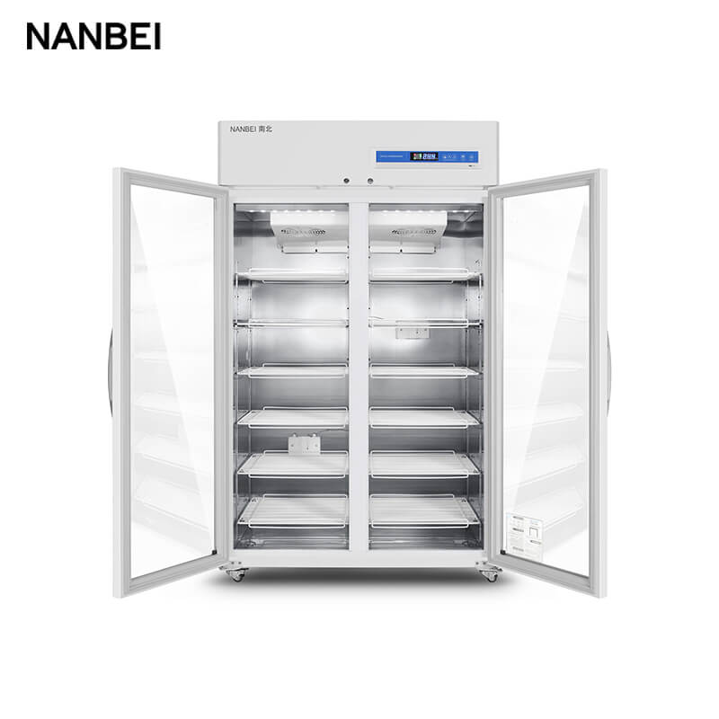 double glass door refrigerator